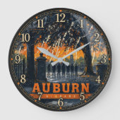 Auburn Alabama Sunset Große Wanduhr (Vorderseite)