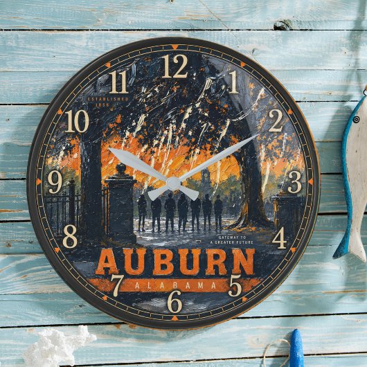 Auburn Alabama Sunset Große Wanduhr