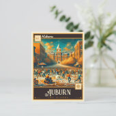 Auburn, Alabama | VINTAG Postkarte (Stehend Vorderseite)