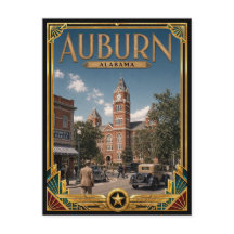 Auburn Alabama Vintage Art Deco Golden Age
