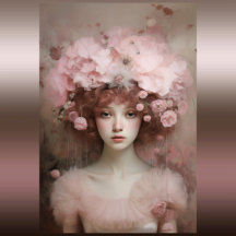 Auburn Beauty - Ein Frauenportrait und Blume