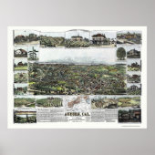 Auburn, CA Panoramic Map - 1887 Poster (Vorne)