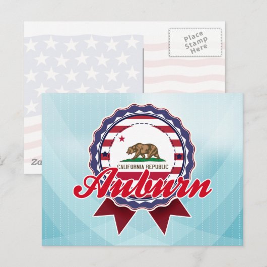 Auburn, CA Postkarte (Vorne/Hinten)