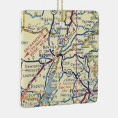 Auburn CA Vintag Map Keramikornament (Rechts)
