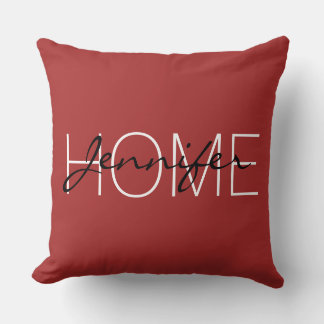 Auburn color Zuhause monogram Kissen