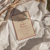 Auburn Copper Old Money QR Code Photo Wedding Einladung