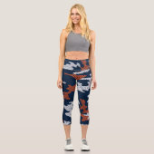 Auburn Deep-South Tiger Spirit Camo Capri Leggings (Vorderseite)