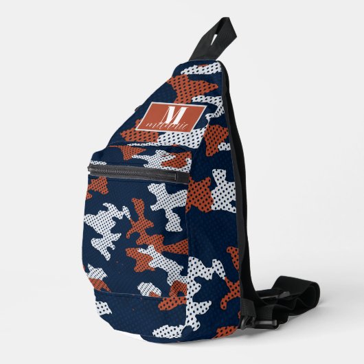 Auburn Deep-South Tiger Spirit Camo Crossbody Bag (Rechte Ecke)