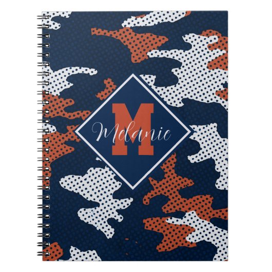 Auburn Deep-South Tiger Spirit Camo Notizblock (Vorderseite)