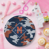 Auburn Deep-South Tiger Spirit Camo Pappteller (Party)