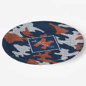 Auburn Deep-South Tiger Spirit Camo Pappteller (Schrägansicht)