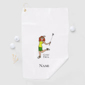 Auburn Female Golf Diva Golf Handtuch (Insitu)