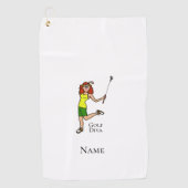 Auburn Female Golf Diva Golf Handtuch (Vorderseite)