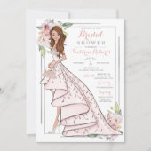 Auburn Hair Bride Brautparty Einladung (Vorderseite)