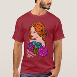 Auburn Hair Lady Unisex zum Internationalen Frauen T-Shirt