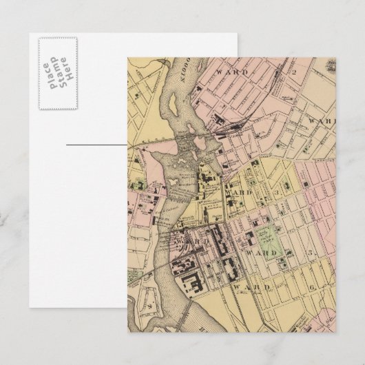 Auburn, Lewiston Karte (Vorne/Hinten)