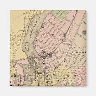 Auburn, Lewiston Map Magnet