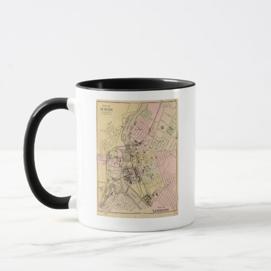 Auburn, Lewiston Map Tasse (Links)