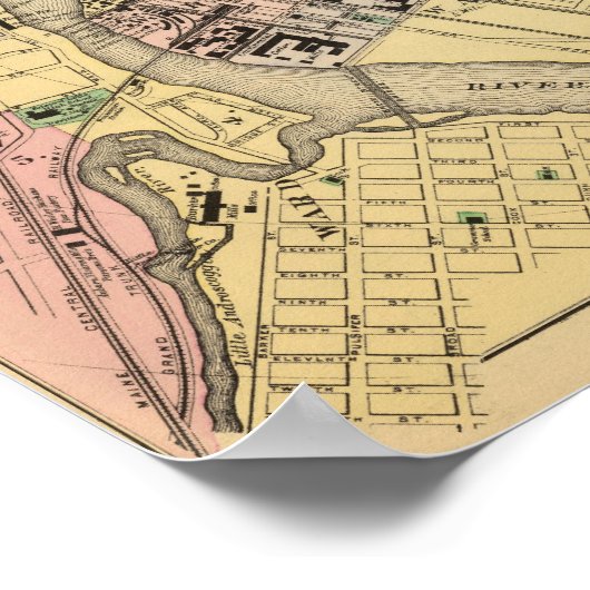 Auburn, Lewiston Poster (Ecke)