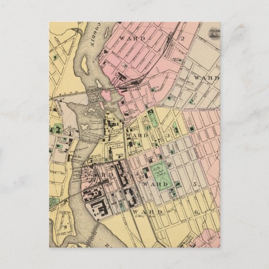 Auburn, Lewiston Postkarte (Vorderseite)