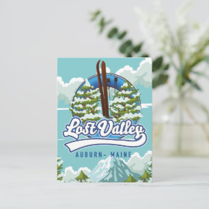 Auburn, Maine, Lost Valley Skigebiet Postkarte