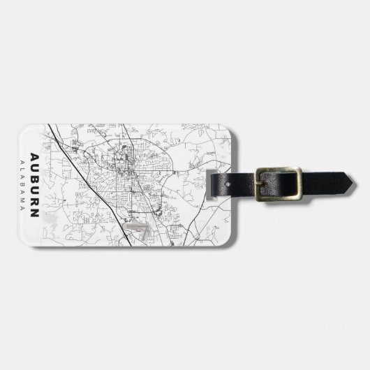 Auburn Map Gepäckanhänger (Vorderseite horizontal)