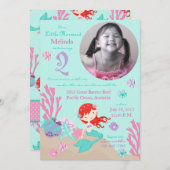 Auburn Mermaid Einladung (Vorne/Hinten)