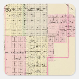 Auburn, Nebraska Quadratischer Aufkleber