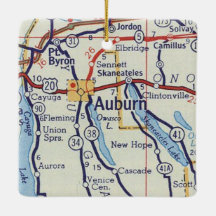 Auburn NY Vintag Map