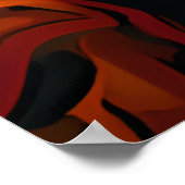 Auburn Queen Orange Brown Hair Black Melanin Afro Poster (Ecke)