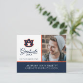 Auburn University | ABSCHLUSS Ankündigungspostkarte (Stehend Vorderseite)
