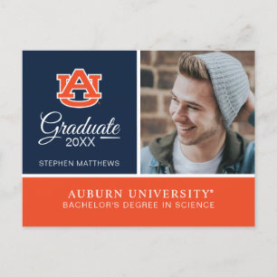 Auburn University   Abschluss Ankündigungspostkarte