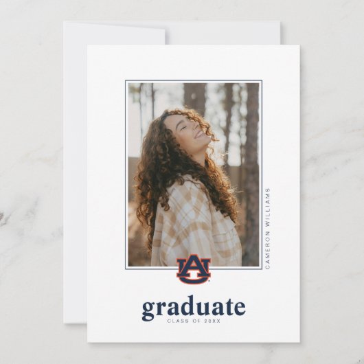 Auburn University Abschluss - Auburn Tigers Ankündigung (Vorderseite)