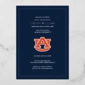 Auburn University Abschluss - Auburn Tigers Folieneinladung (Vorderseite)