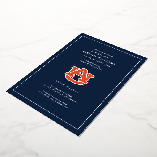 Auburn University Abschluss - Auburn Tigers Folieneinladung (Gedreht)