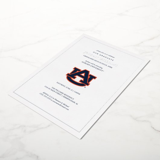Auburn University Abschluss | Auburn Tigers Folieneinladung (Gedreht)