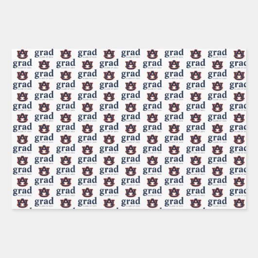 Auburn University Abschluss | Auburn Tigers Geschenkpapier Set (Vorderseite)