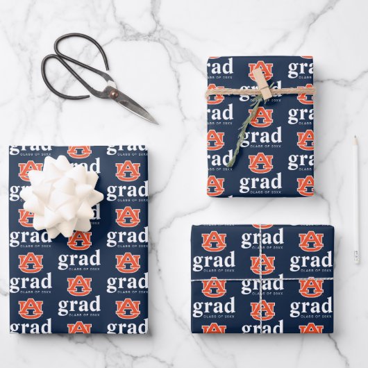 Auburn University Abschluss - Auburn Tigers Geschenkpapier Set (Vorderseite)