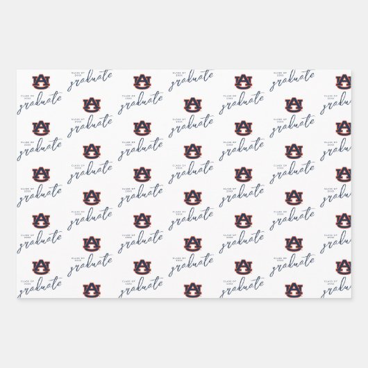 Auburn University Abschluss | Auburn Tigers Geschenkpapier Set (Vorderseite 3)