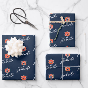 Auburn University Abschluss - Auburn Tigers Geschenkpapier Set
