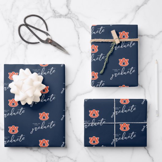Auburn University Abschluss - Auburn Tigers Geschenkpapier Set (Vorderseite)