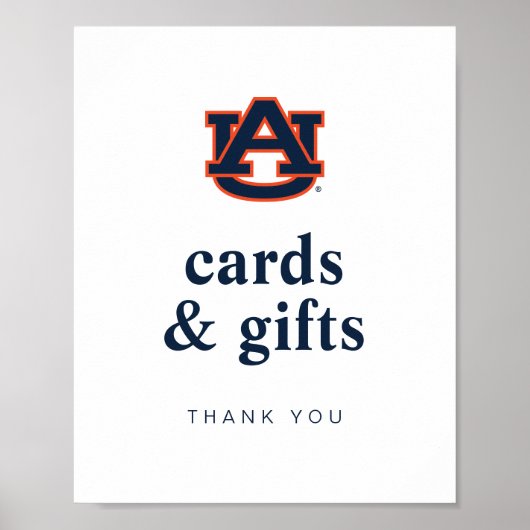 Auburn University Abschluss | Auburn Tigers Poster (Vorne)