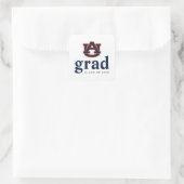 Auburn University Abschluss | Auburn Tigers Quadratischer Aufkleber (Tasche)