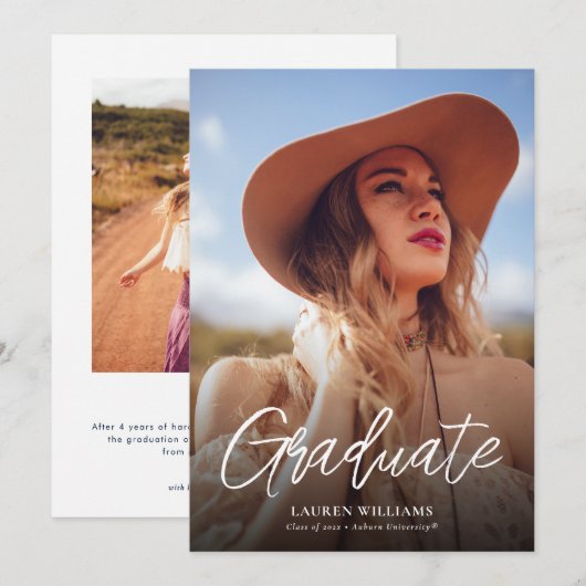 Auburn University | ABSCHLUSS Einladung (Vorne/Hinten)