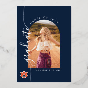 Auburn University Abschlussfeier – Auburn Tigers Folieneinladung