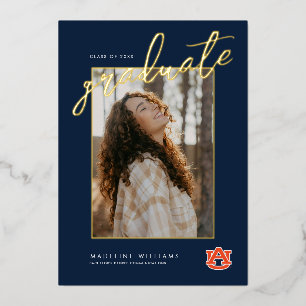 Auburn University Abschlussfeier – Auburn Tigers Folieneinladung