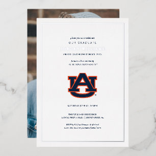 Auburn University Abschlussfeier   Auburn Tigers Folieneinladung