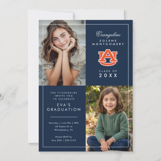 Auburn University Abschlussfeier Einladung (Vorderseite)