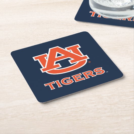 Auburn University | Auburn Rechteckiger Pappuntersetzer (angewinkelt)