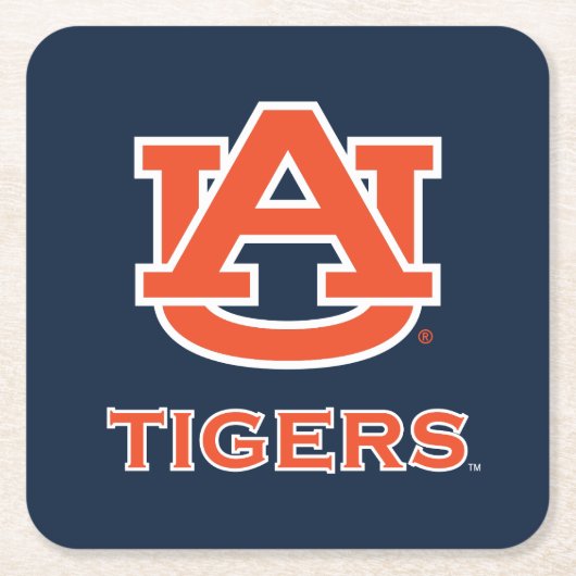 Auburn University | Auburn Rechteckiger Pappuntersetzer (Vorderseite)